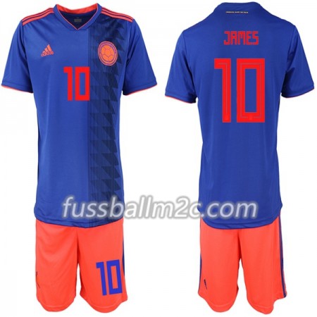 Fußballtrikots Kolumbien James 10 Kinder Auswärts Trikotsatz WM 2018